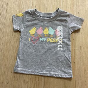 Last Creek Outfitters Kids Gray I Love My Peeps Size 2T  Short Sleeve Tshirt New
